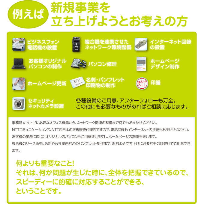 新規事業を立ち上げようとお考えの方 新規事業を立ち上げようとお考えの方